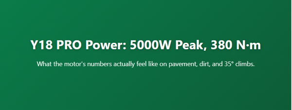 Y18 PRO 5000W Peak Power & 380 N·m Torque: What It Feels Like | Flydone