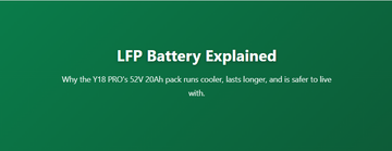 LFP Battery Explained: Why the Y18 PRO's 52V 20Ah Pack Lasts 4000+ Cycles | Flydone