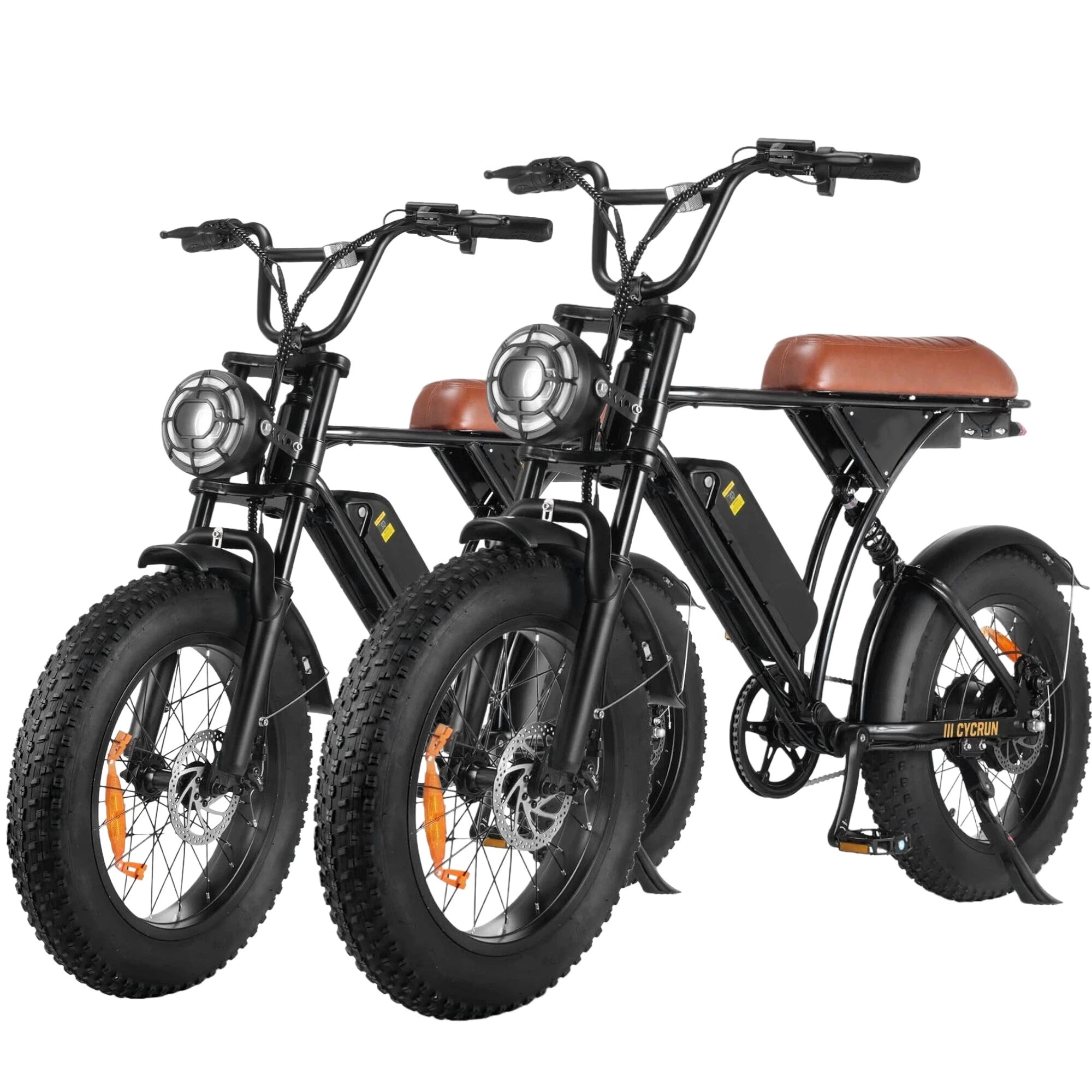 Flydone Electric Bike for Adults,16"/20" Fat Tire 1500W 55+ Miles Full Suspension ebikes for adults,Bright Headlight Long Seat 20-28mph Commuting E Bike,All-Terrain Electric Dirt Bike for Teens