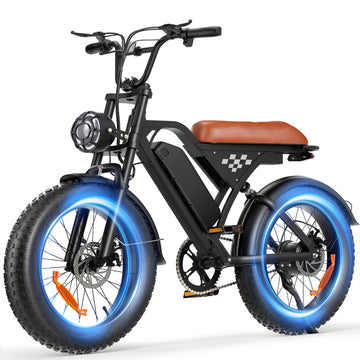 Electric Bike for Adults,16"/20" Fat Tire 1500W 55+ Miles Full Suspension ebikes for Adults,Bright Headlight Long Seat 20-28mph Commuting E Bike,All-Terrain Electric Dirt Bike for Teens
