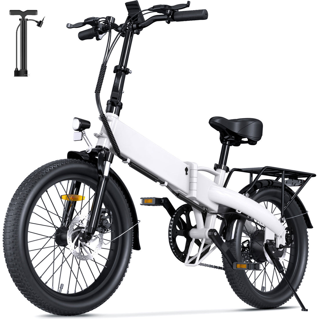 U5 PRO E Bike for Adults Electric Bike with Front Suspension, 48V 500W Folding Ebikes for Adults, Aluminum Frame, 7 Speed Gear, 20mph Foldable Electric Bicycles, 20" Fat Tire Ebike