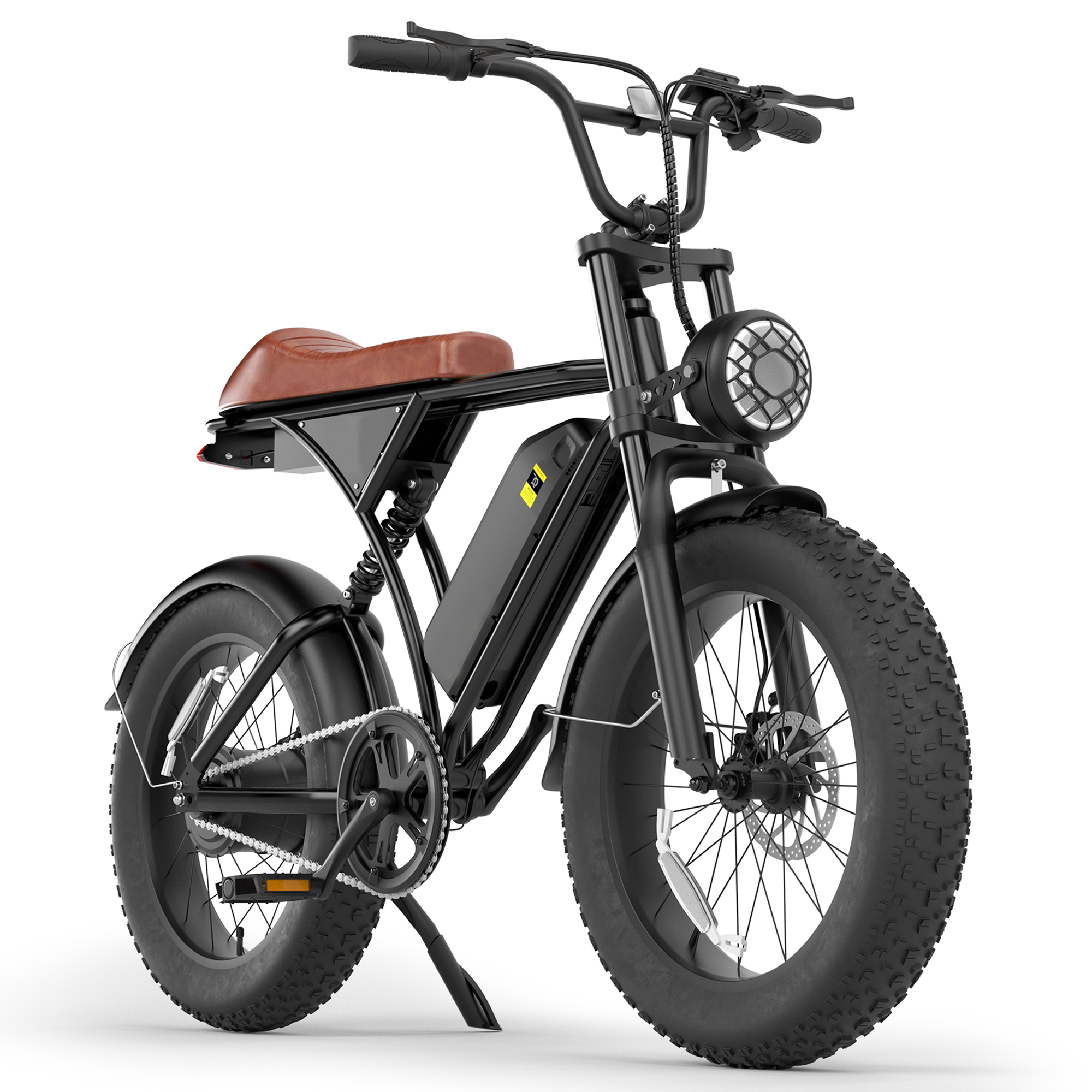 Flydone Electric Bike for Adults, Peak 1000W Electric Motorcycle 20" Fat Tire Dirt Bike, 32KMH Max 80-100KM PAS Range Off Road, Beach Mountain E Bike