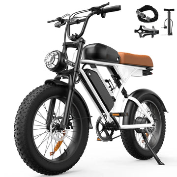 Electric Bike for Adults,1000W Peak Motor Ebike,Max 28MPH 105Miles PAS Range Electric Bicycle,48V 18AH Integrated Battery Commuting 20" Step Thru Fat Tire Ebikes for Adults