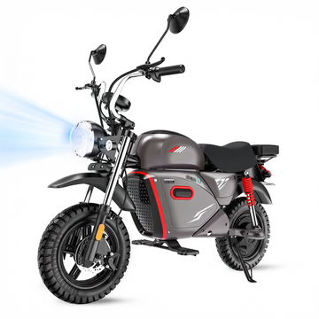 Flydone Electric Dirt Bike for Adults, 4000W Peak Motor 𝟯𝟱𝗠𝗣𝗛 60+ Miles Range, 48V 20Ah Off-Road Motorcycle, Built-in Ride Organizer, Comfort Seat & NFC Control, Iron Gray